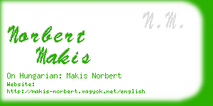 norbert makis business card